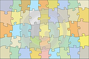 Colorful jigsaw puzzle, vector illustration for your design