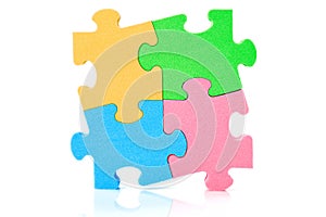 Colorful jigzaw puzzle