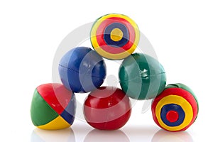 Colorful juggle balls