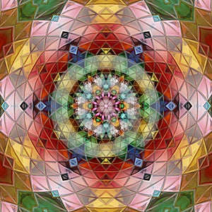 A colorful kaleidoscope with all the colors of the rainbow