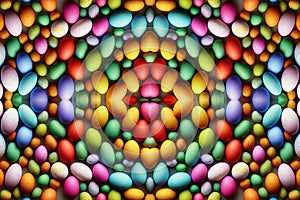 A colorful kaleidoscope with all the colors of the rainbow