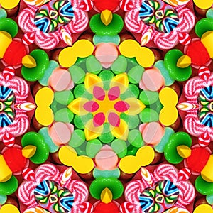 A colorful kaleidoscope with all the colors of the rainbow