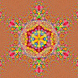 A colorful kaleidoscope with all the colors of the rainbow