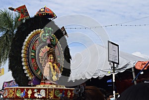 Colorful Kavadi view by devotees in Thaipusam