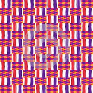 Colorful Kente Cloth Seamless Pattern