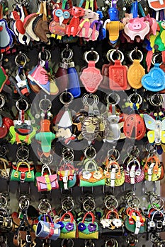 Colorful keychains photo