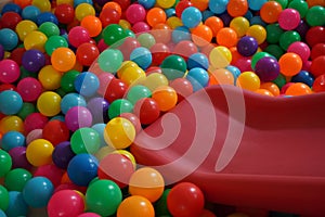 Colorful kids ball pit or ball pool playground for children