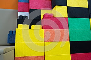 Colorful kids EPP foam toy blocks. Children safe toy