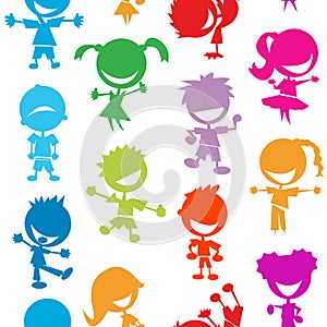 Colorful kids seamless pattern