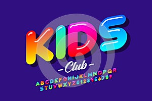 Colorful kids style font