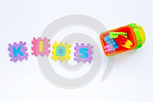 Colorful Kids toys with alphabet