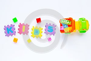 Colorful Kids toys with alphabet