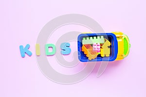 Colorful Kids toys with alphabet