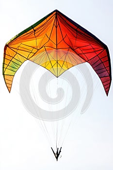 Vibrant Power Kite Soaring in Clear Sky