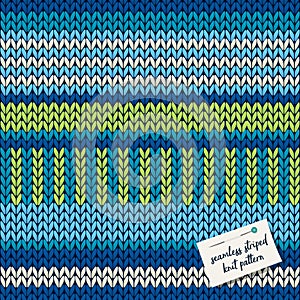 Colorful knitted striped seamless background pattern.
