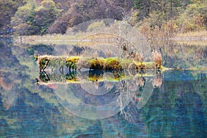 Colorful lake in Jiuzhaigou