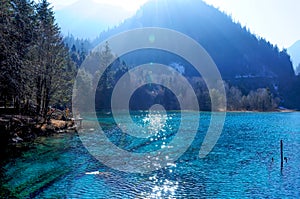 Colorful lake in Jiuzhaigou, China