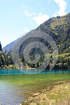 Colorful Lake in Jiuzhaigou National Park