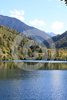 Colorful Lake in Jiuzhaigou National Park of Sichuan China