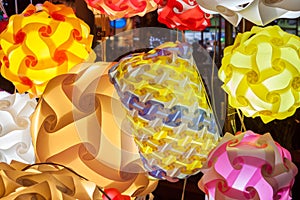 Colorful lamp shades