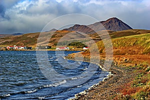 Colorful land around lake Myvatn, Iceland