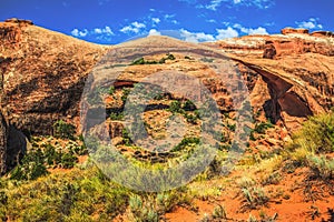 Colorful Landscape Arch Devils Garden Arches National Park Moab Utah