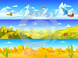Colorful Landscape Horizontal Banners