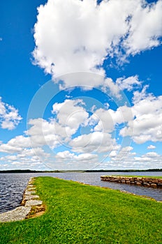 Colorful landscapes background sunny day photo