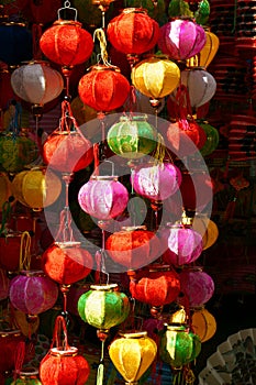 Colorful lantern, marketplace, mid-autumn festival