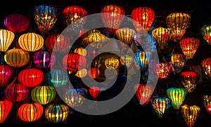 Colorful lanterns at the market street of Hoi An