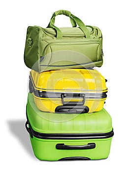 Colorful large suitcases