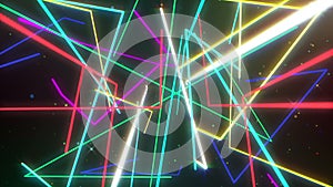 Colorful laser lights dancing party background looped