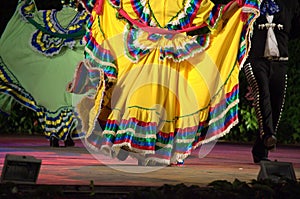 Colorful latino dance show