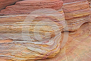Colorful layers of sandstone