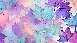 Colorful leaf nature texture background illustration design . Generative AI