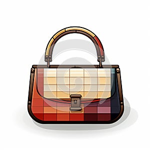 Colorful Mosaic Fashion Bag Vector Illustration