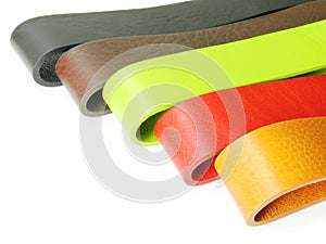 Colorful leather belt