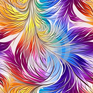 Colorful leaves seamless pattern background