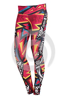 Colorful Leggins Isolated on White Background.