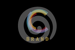 Colorful letter c logo