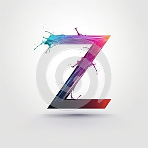 Colorful Splash Letter Z Logo For Marketing Agency photo