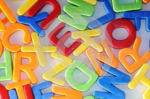 Colorful letters detail