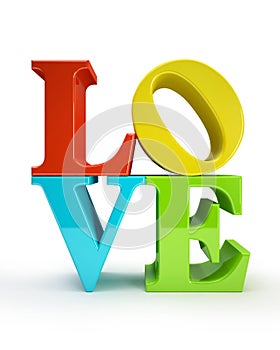 Colorful letters LOVE