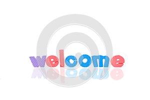 Colorful letters with welcome