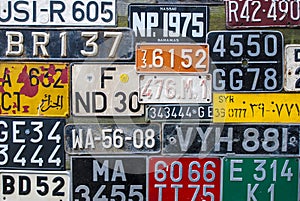 Colorful License Plates