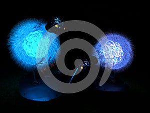 A light-show festival on a two bubbles photo