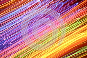Colorful light streaks