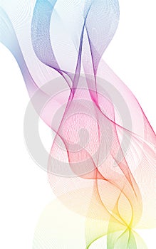 Colorful light waves line bright abstract pattern illustration