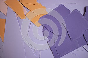 Colorful lilac torn paper texture. Art background.