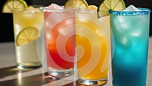 Colorful limeinfused margaritas